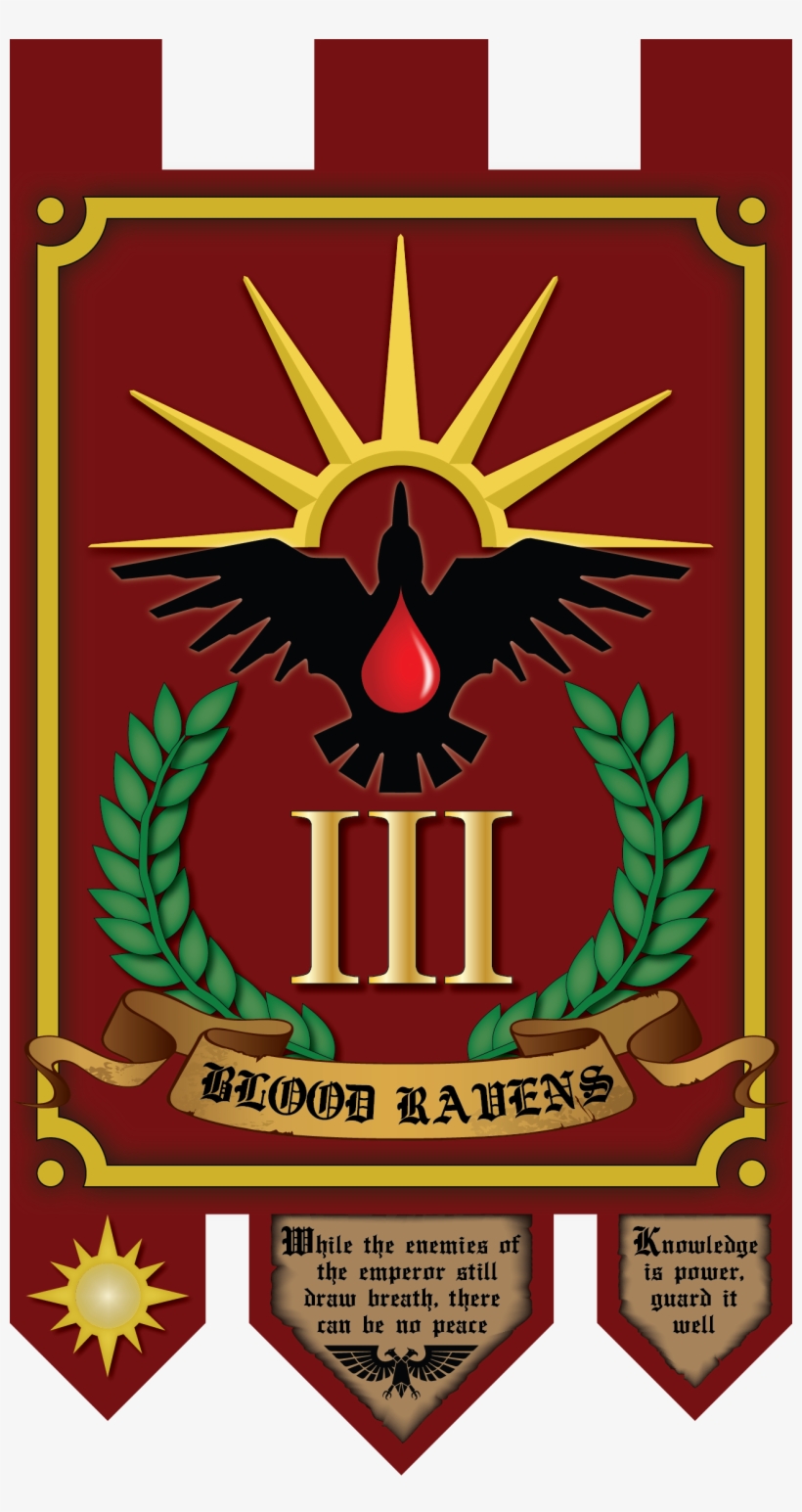 Blood Ravens Ultramarine 1st Company Banner Free Transparent Png Download Pngkey