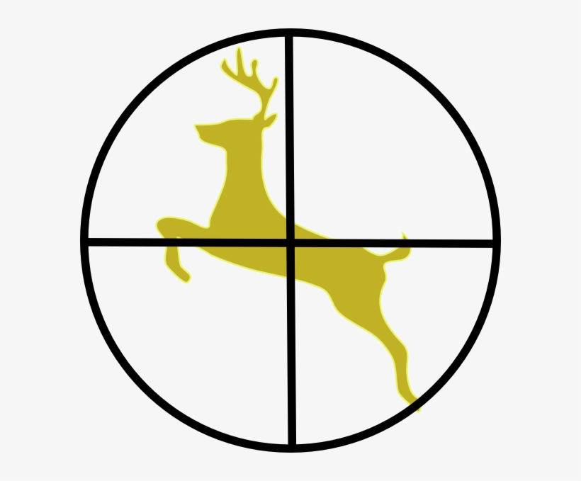 Rifle Scope Crosshairs Png - Hunting Clip Art, transparent png #712430
