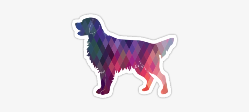 Flat-coated Retriever And Golden Retriever Geometric - Flat Coated Retriever Outlines, transparent png #712434