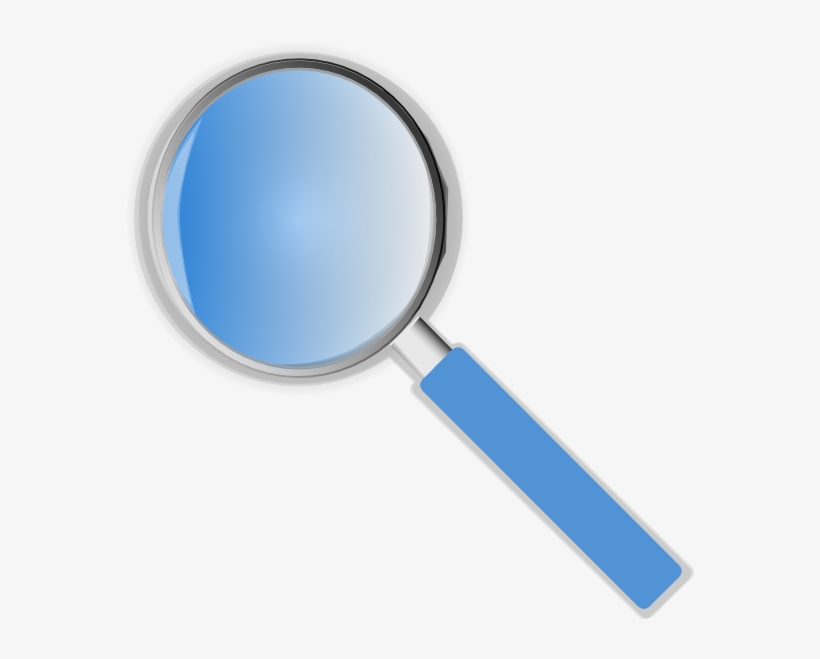 Magnifying Glass Clip Art At Clker Com - Magnifying Glass Clipart Blue, transparent png #712736