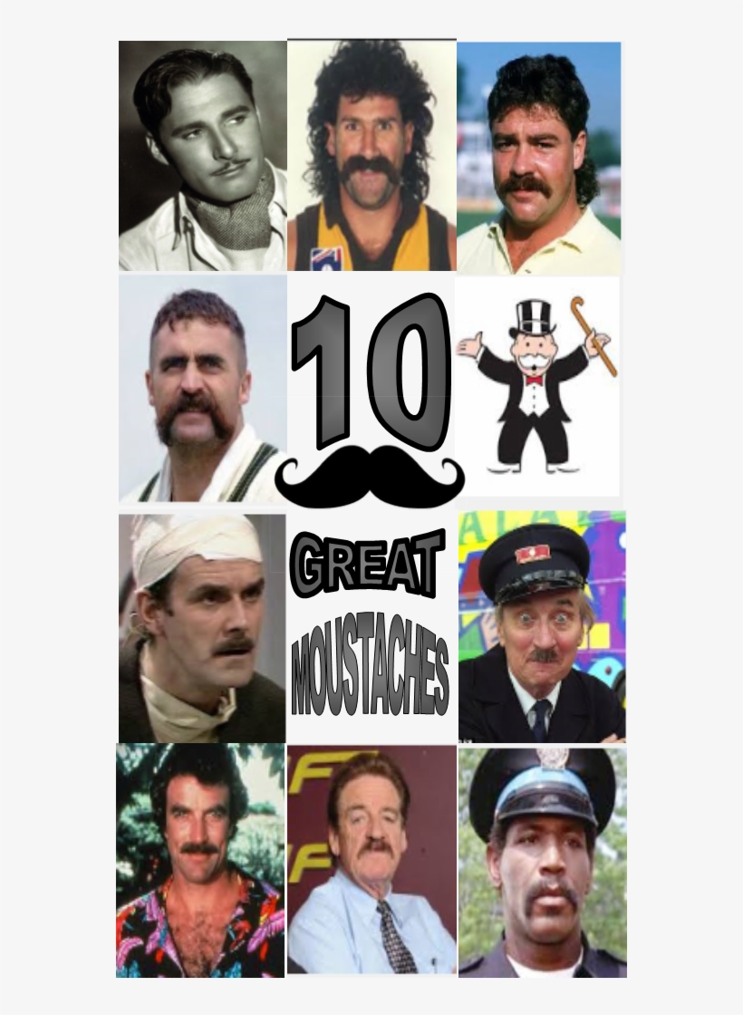 Top 10 Moustaches Final - Collage, transparent png #712866