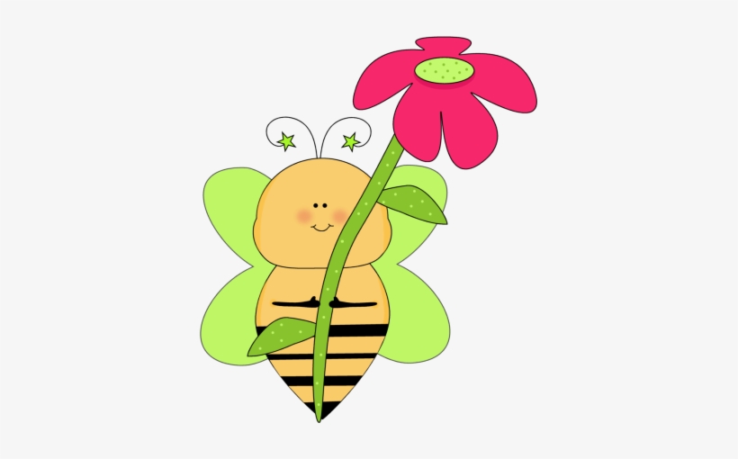 Bee Clipart Adorable - Cute Flower Clip Art Free, transparent png #714166