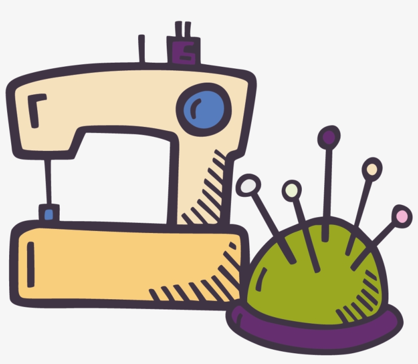 Sewing - Sewing Machine Doodle, transparent png #715097