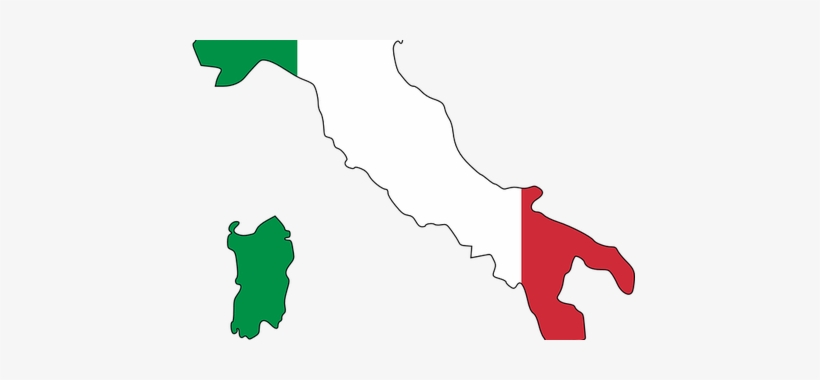 Map And Flag Of - Italy Map Png, transparent png #715290
