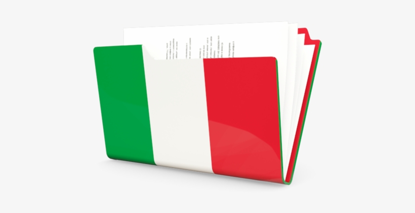 Illustration Of Flag Of Italy - Italian Folder Icon, transparent png #715311