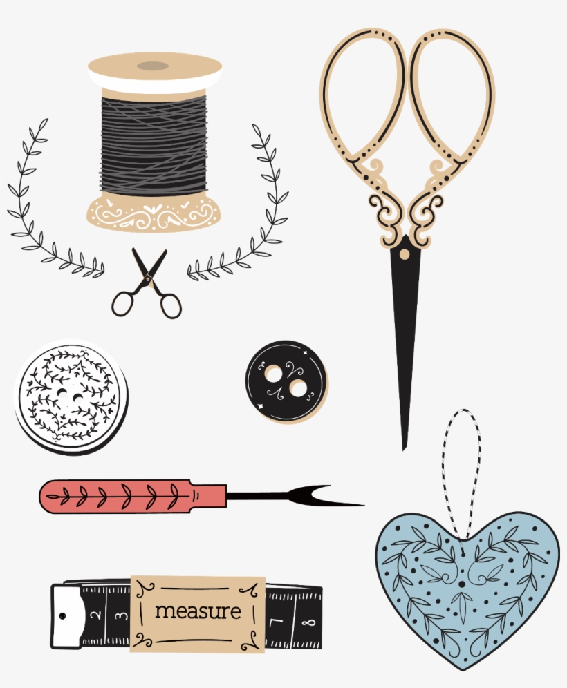 Sewing Sticker - Elementos De Costurera Png, transparent png #715379