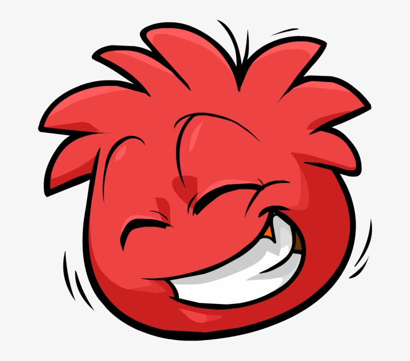 Red Puffle Laughing - Laughing Png, transparent png #715582