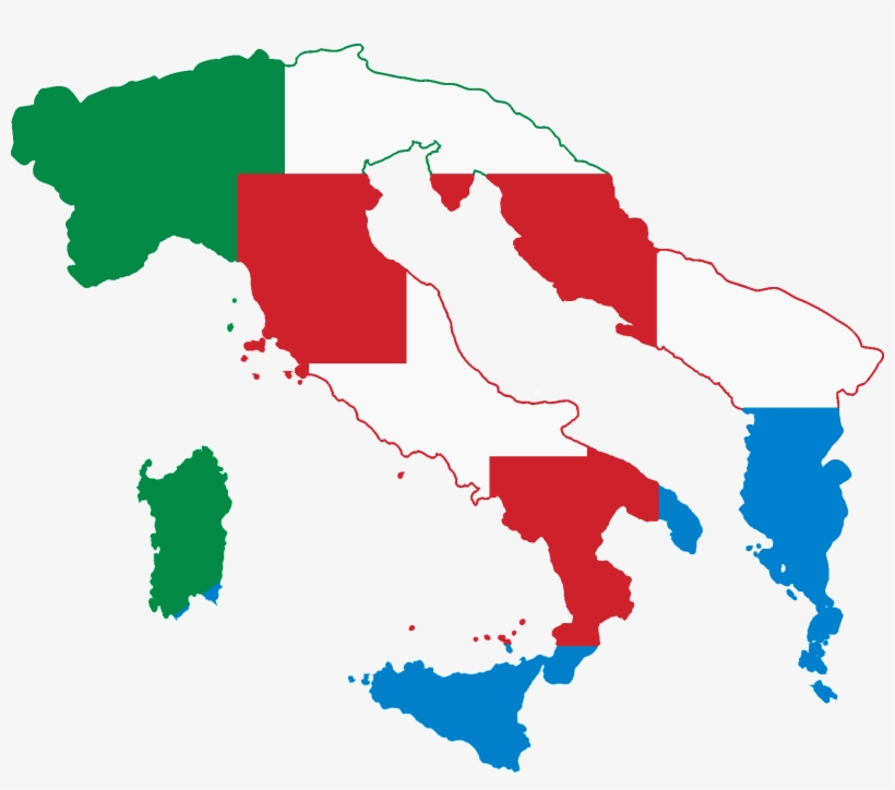 Flag Map Of The Italian Language - Flag Of South Tyrol, transparent png #715627