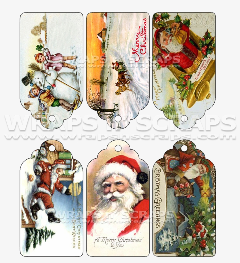 Victorian Christmas Gift Tags - Shih Tzu Christmas Cards Two Greeting Cards, transparent png #715829