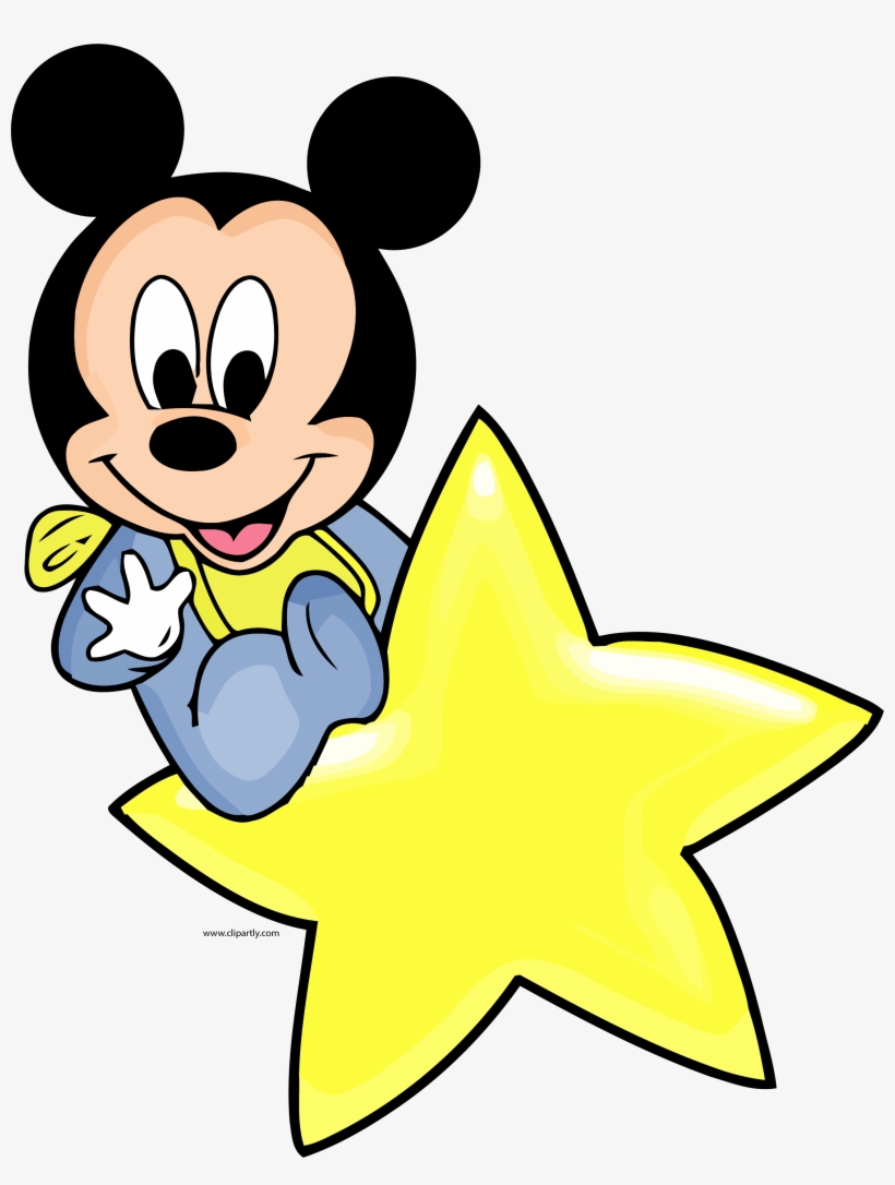 Disney Baby Star Clipart Png - Baby Mickey Mouse Clipart Free, transparent png #716174