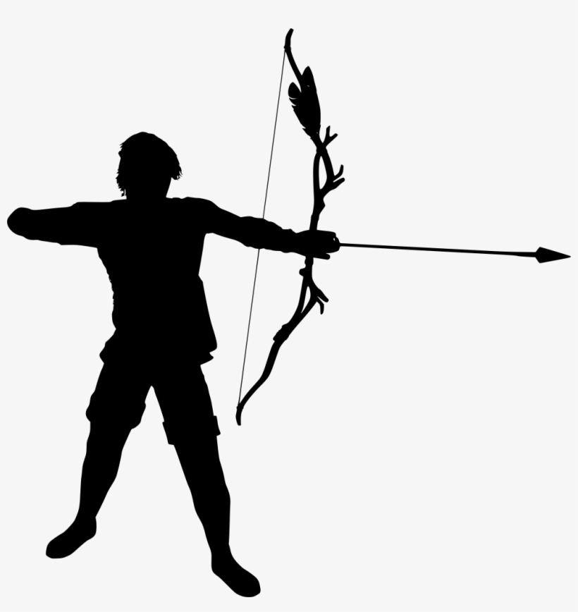 Download Png - Male Archer Silhouette, transparent png #716244