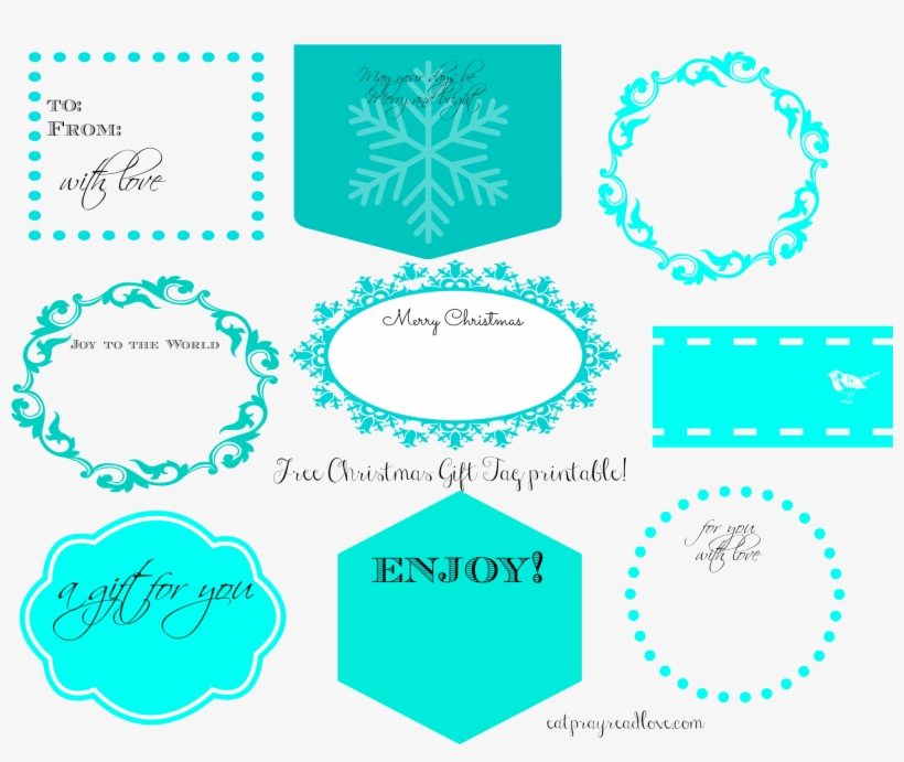 Christmas Printables {free Gift Tags} & A Prayer Request - Printable Teal Christmas Tags, transparent png #716292