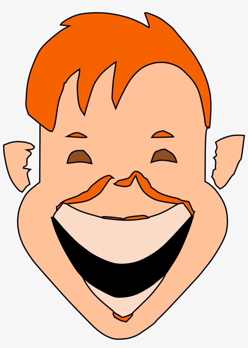 Extreme Laugh Clip Art At - Laugh Man Cartoon Face, transparent png #716297
