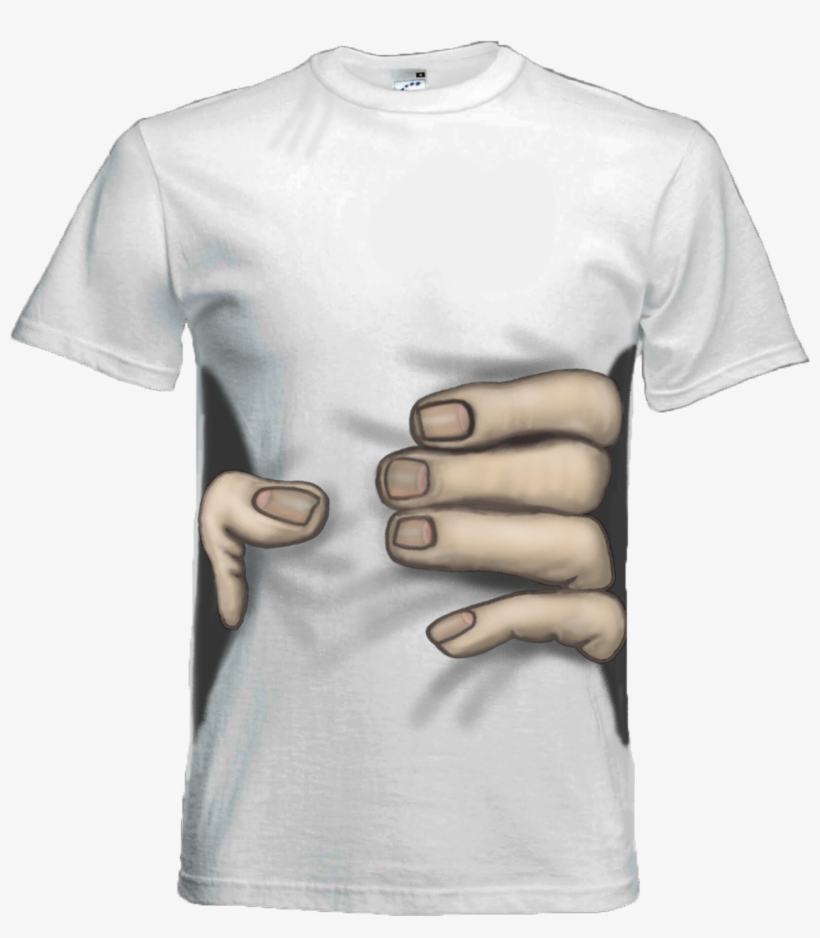 Funny Hand Grab T-shirt In Any Size - T-shirt, transparent png #716381