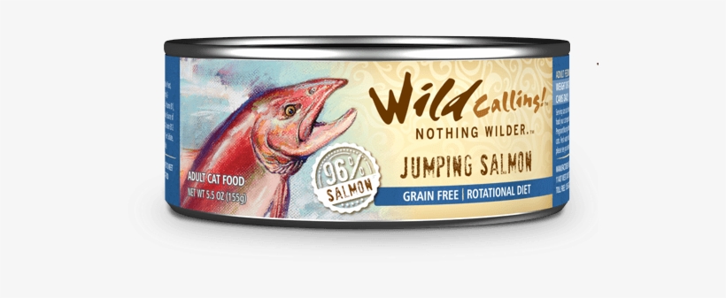 Jumping Salmon® - Wild Calling Jumping Salmon Grain Free Canned Cat Food, transparent png #716807