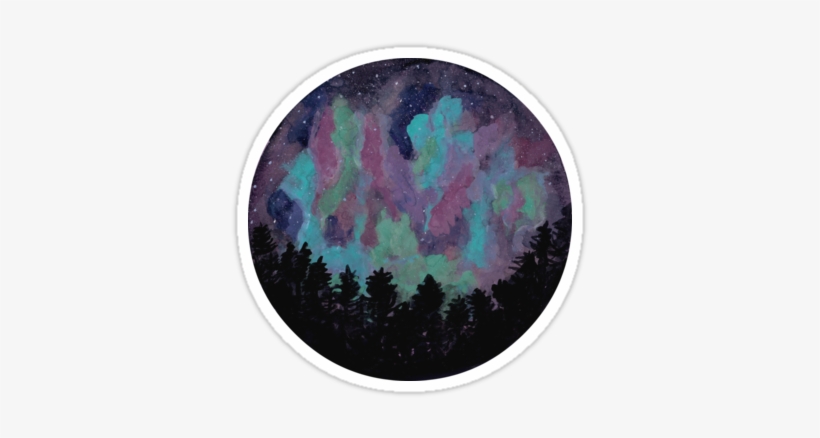 A Spherical Impressionistic Study Of A Night Sky Filled - Watercolor Painting, transparent png #717038