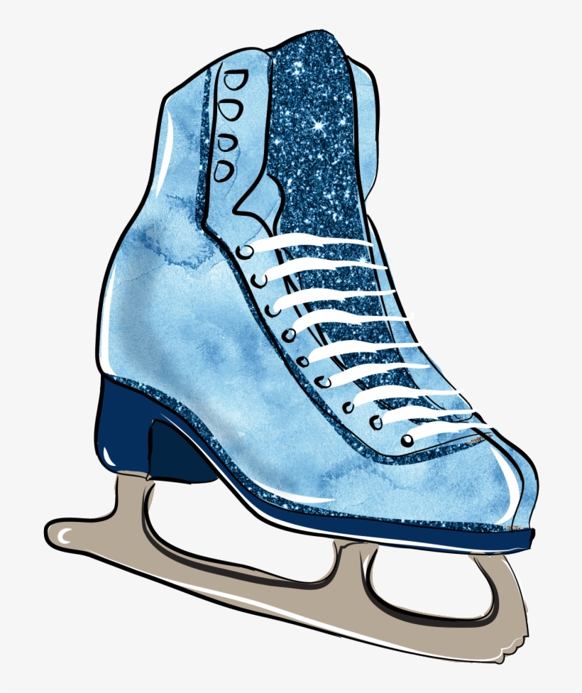 Watercolor Skates Free Matting Material - Ice Skating, transparent png #717154