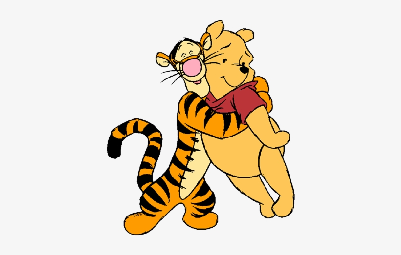 Winnie The Pooh And Friends Clip Art 14 - Winnie The Pooh And Tigger Hugging, transparent png #717298