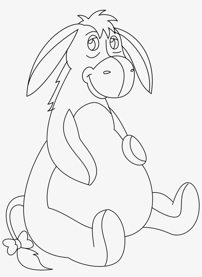 Eeyore Vectors - Line Art, transparent png #717783