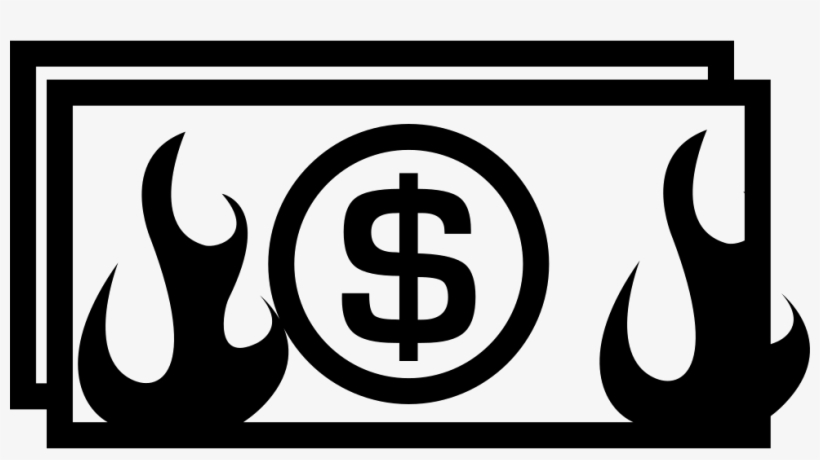 Dollars Money Bills Papers Burning On Fire Flames Comments - Money Magnifying Glass Icon, transparent png #718089