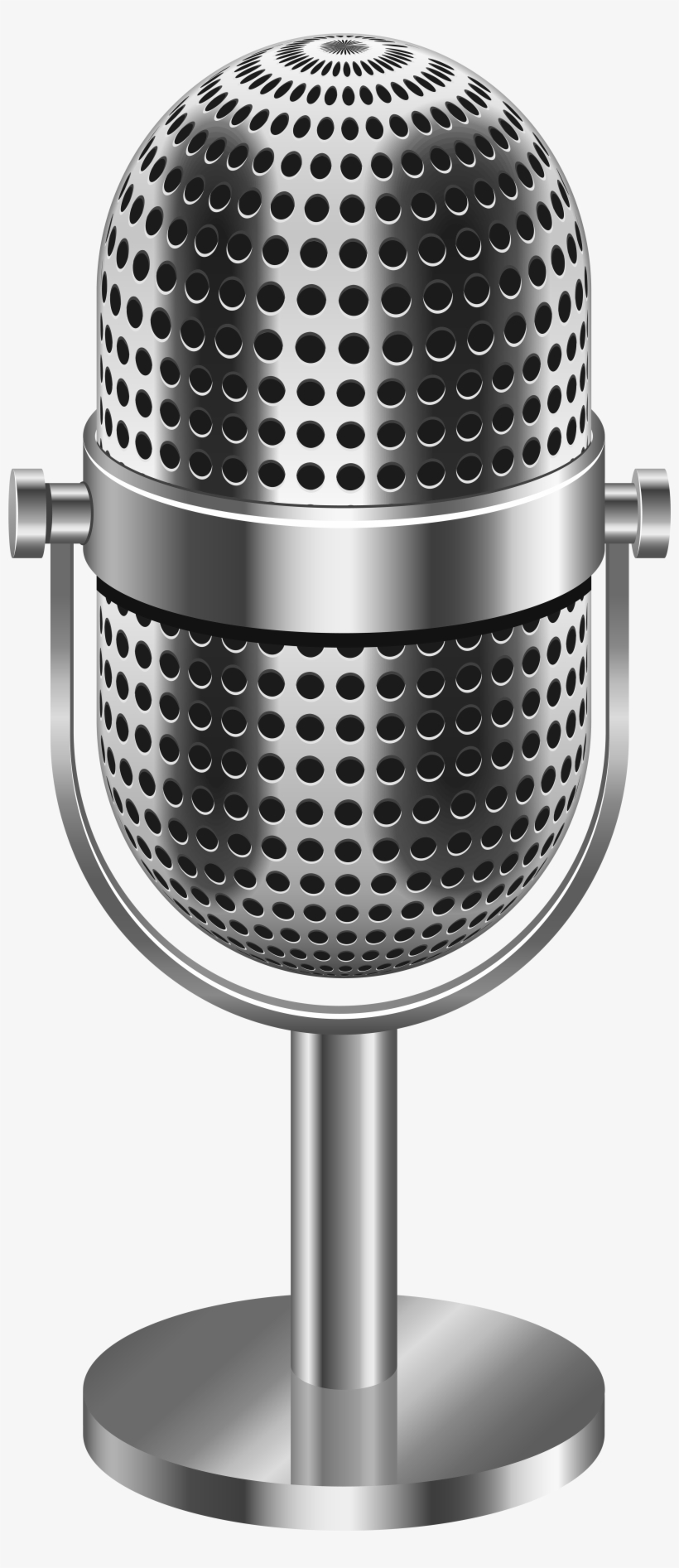 Vintage Microphone Png - Transparent Background Gold Mic Png, transparent png #718223