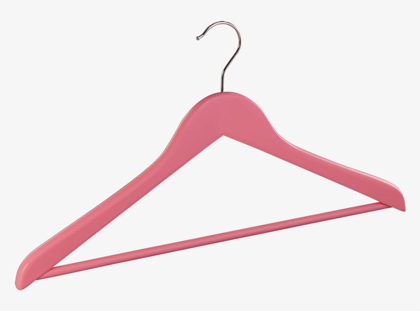 Lotus Wood Hanger With Peach Painting With Bar - Clothes Hanger, transparent png #718293