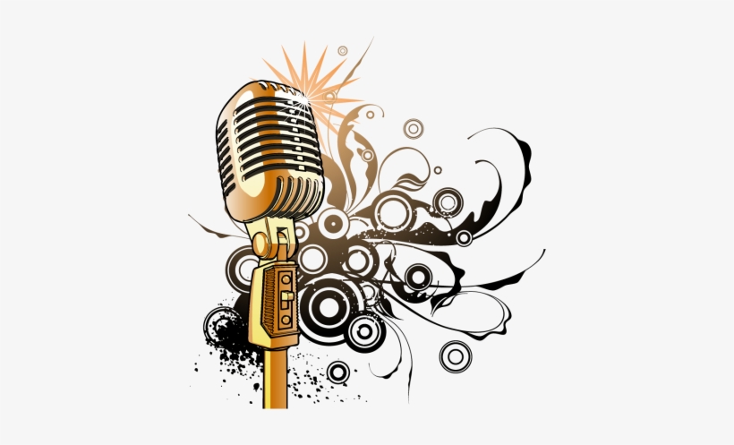 Gold Music Png Png Images - Microphone Design Png, transparent png #718385