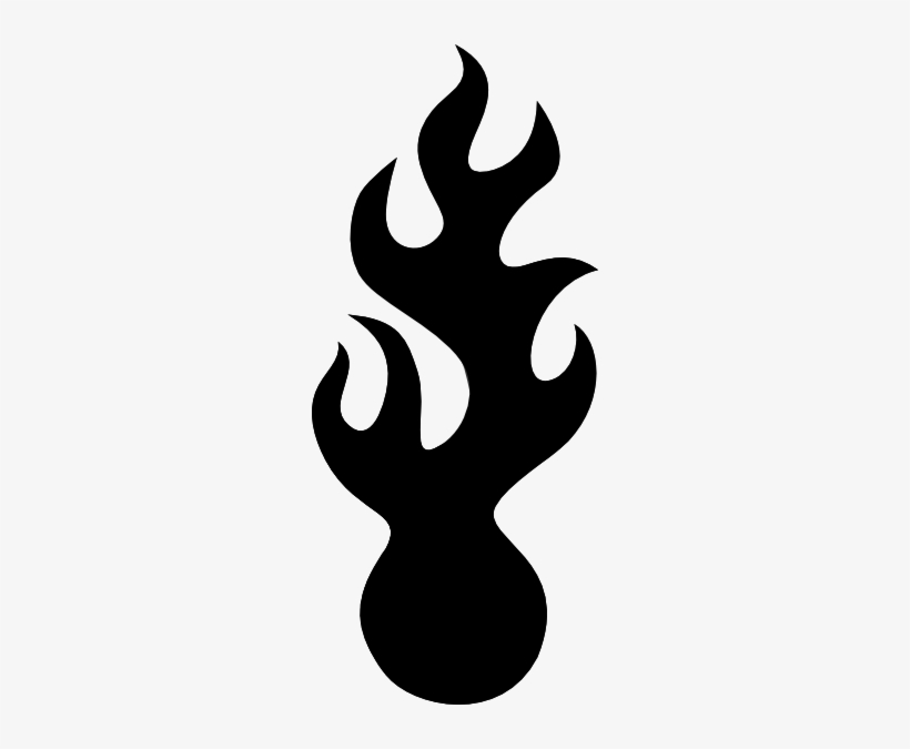 Flame Black And White Png, transparent png #718617