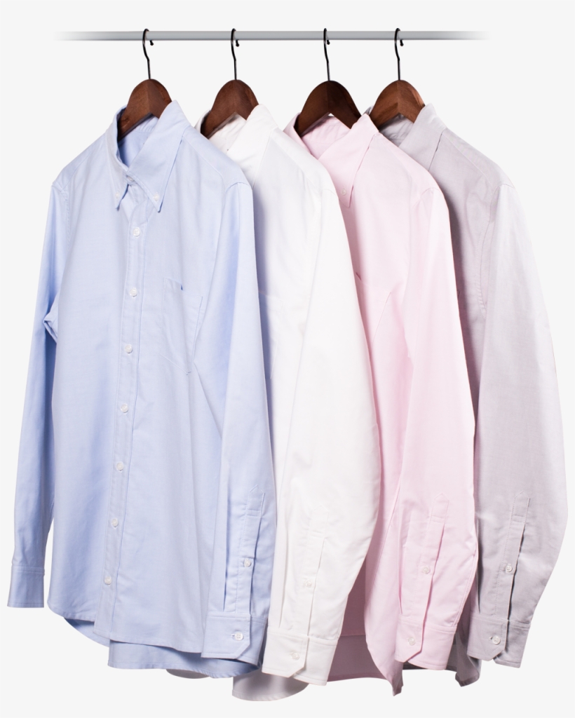 Row Of Oxford Shirts On Hangers - Clothes Hanger, transparent png #718874