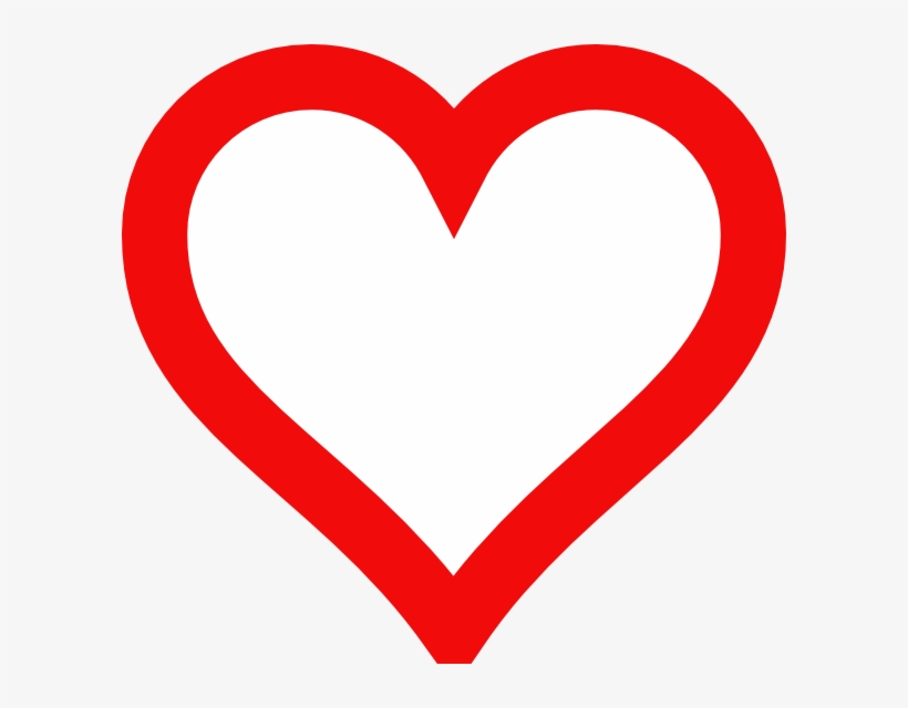 Red Outline Heart Clip Art