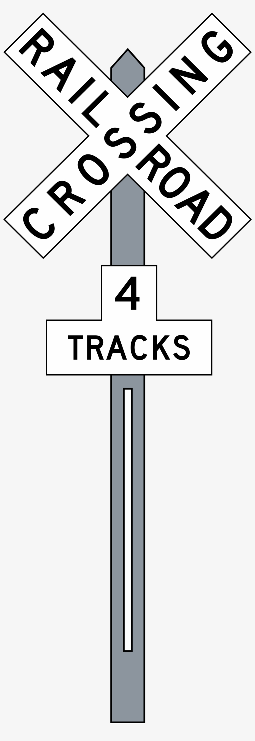 Railroad Tracks Transparent Background Png Images - Rail Road Crossing Sticker, transparent png #719985