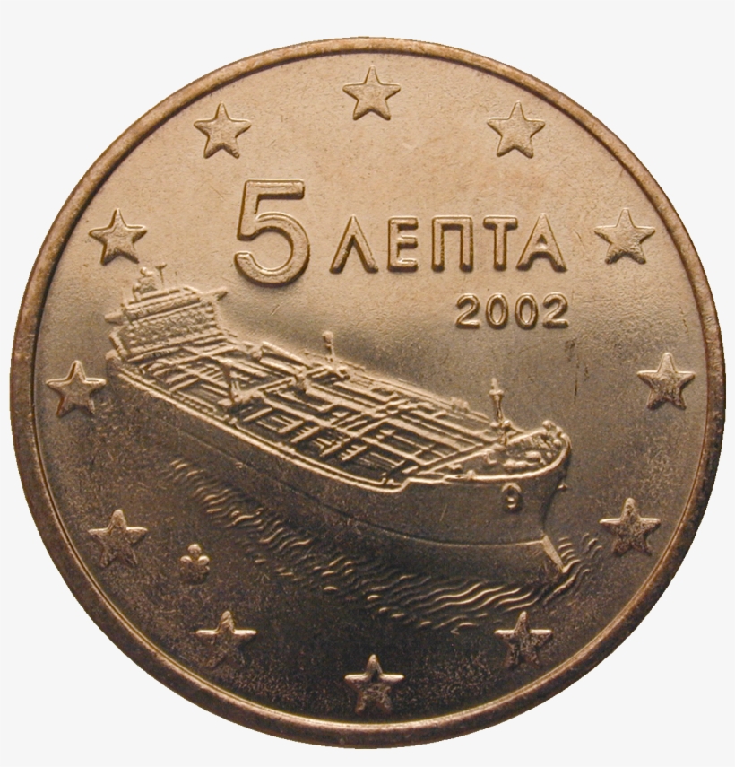 Republic Of Greece, 5 Euro Cent 2002, transparent png #7103504