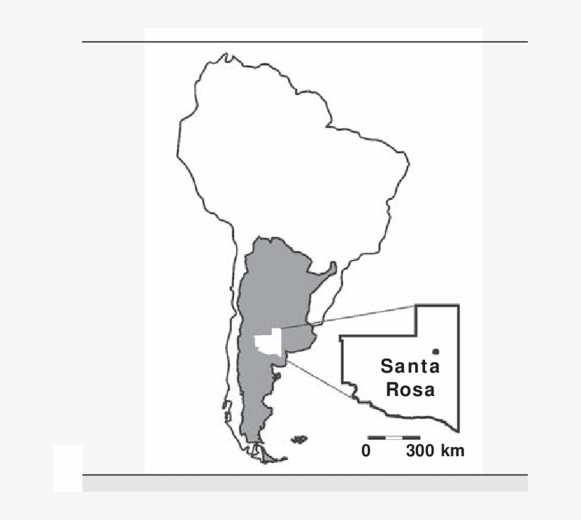 Map Of South America, Argentina And La Pampa Indicating, transparent png #7105534