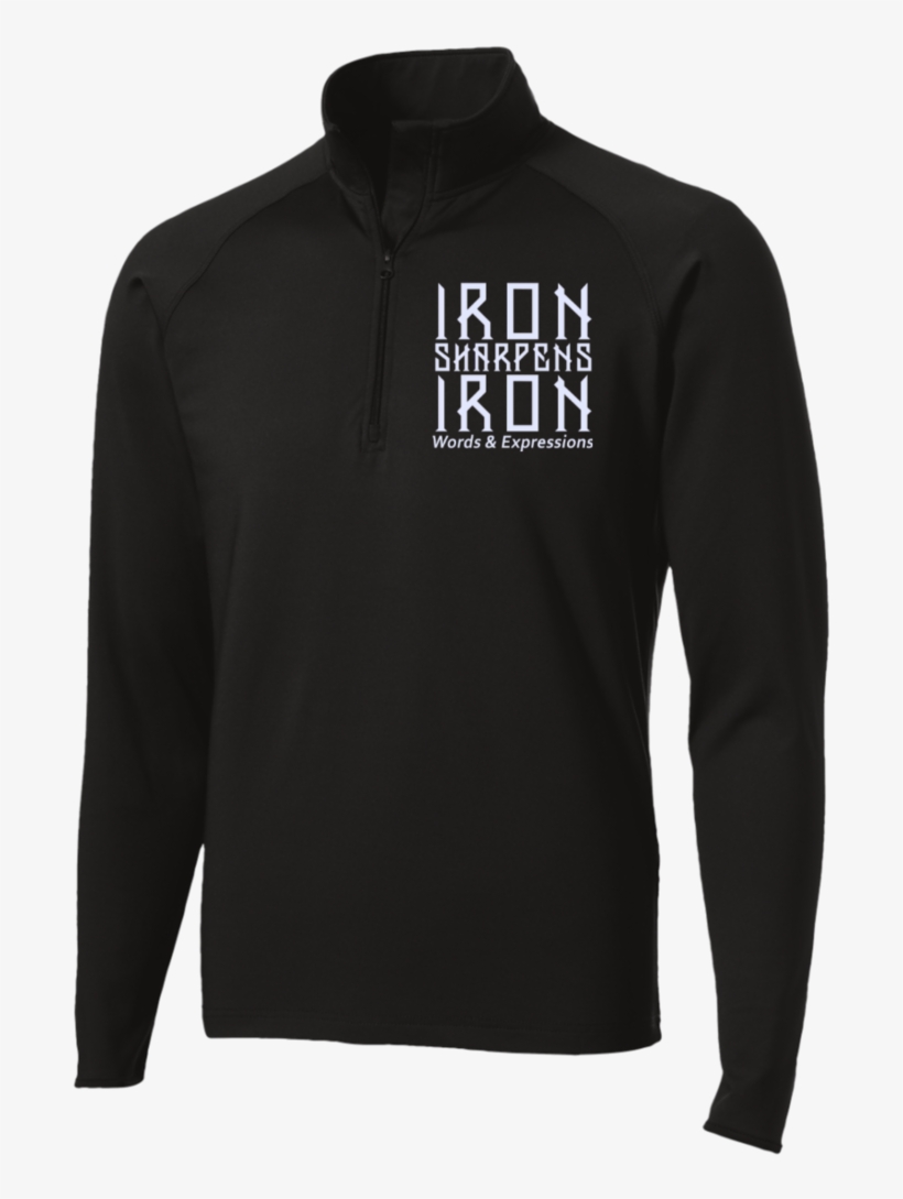 "iron Sharpens Iron" Embroidered Half Zip Raglan Performance, transparent png #7105614