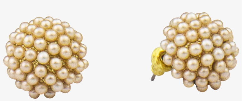 1/2" Pink Pave Pearl Post Earring, transparent png #7105669