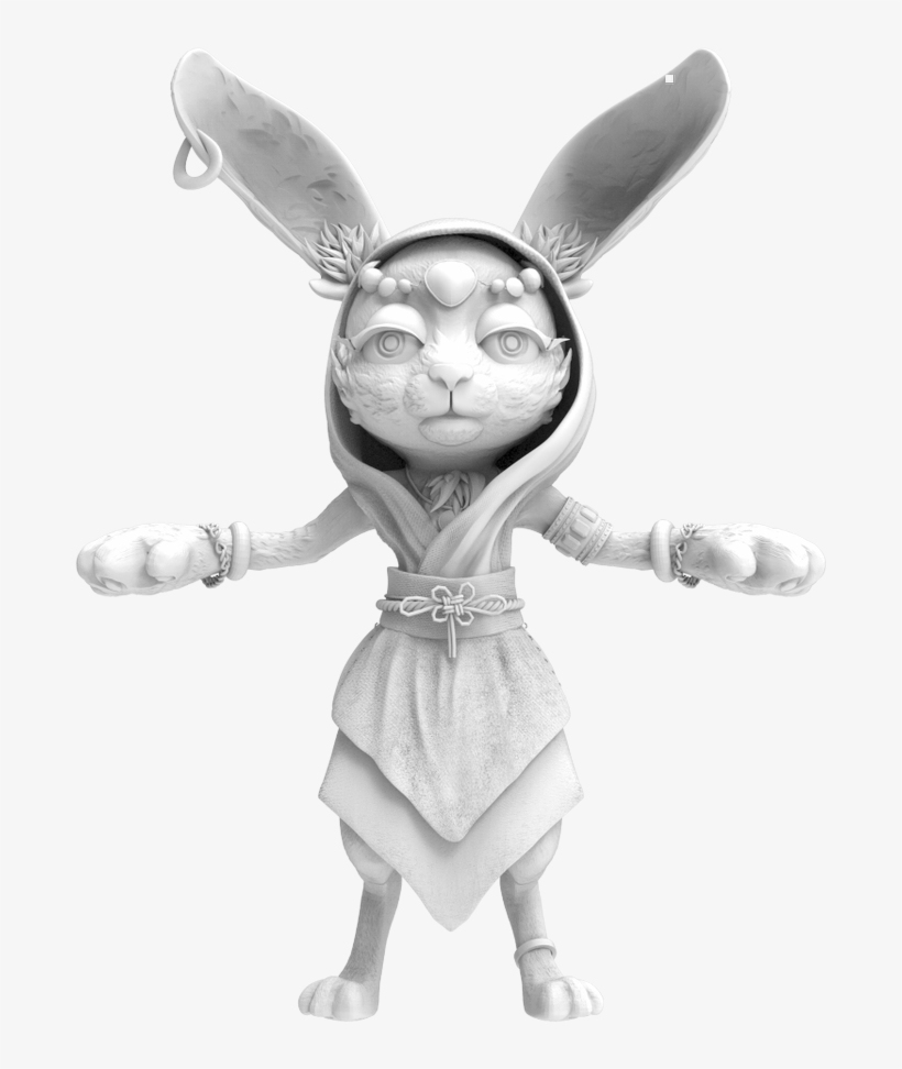 #zbrush #art #3d #modeling #bunny #anthrop #rabbit, transparent png #7107086