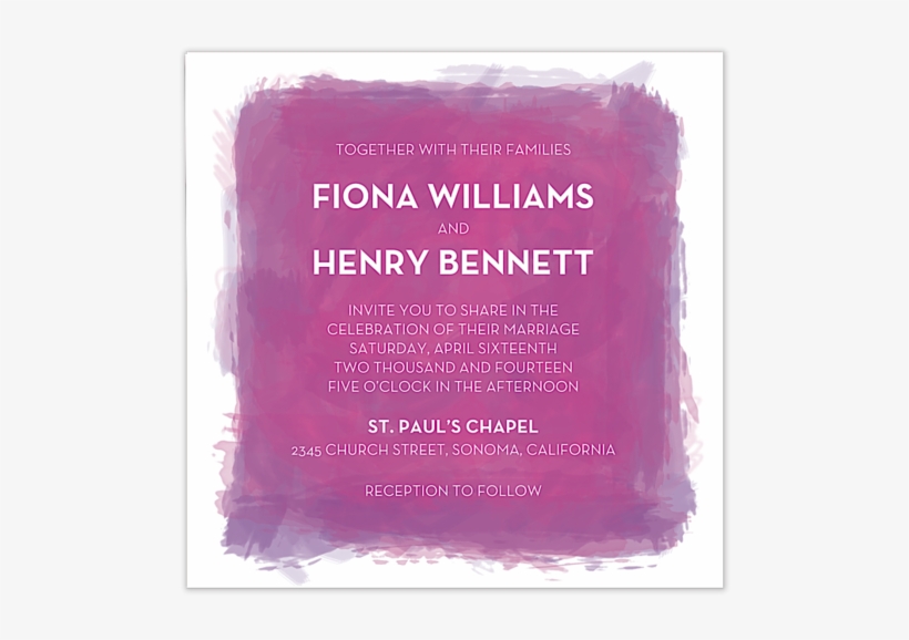 Subtle Canvas Wedding Invitation, transparent png #7108257