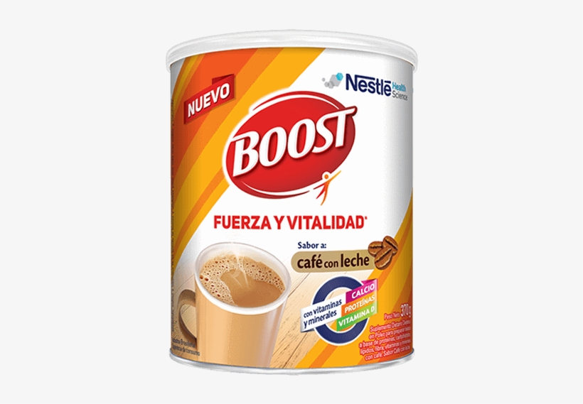 Boost Café Con Leche Lata 370g, transparent png #7108585