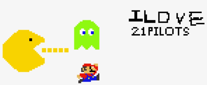 Pacman And Mario 21 Pilots, transparent png #7111808