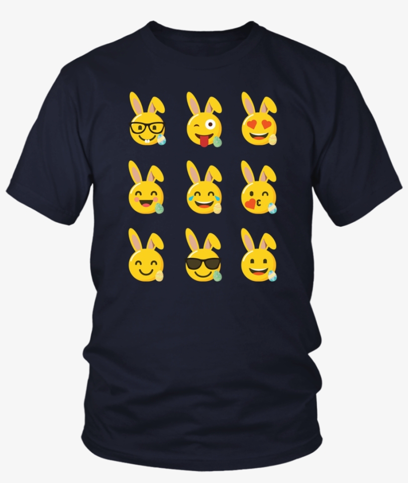 Cute And Funny Easter Bunny Emoji Tee 2018 Easter Day, transparent png #7117377