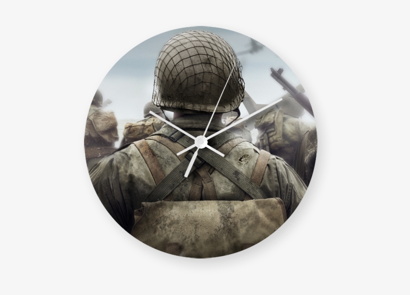 Call Of Duty World War Printed Wall Clock, transparent png #7118193