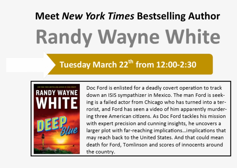Meet Randy Wayne White, Author Of Deep Blue, transparent png #7120842
