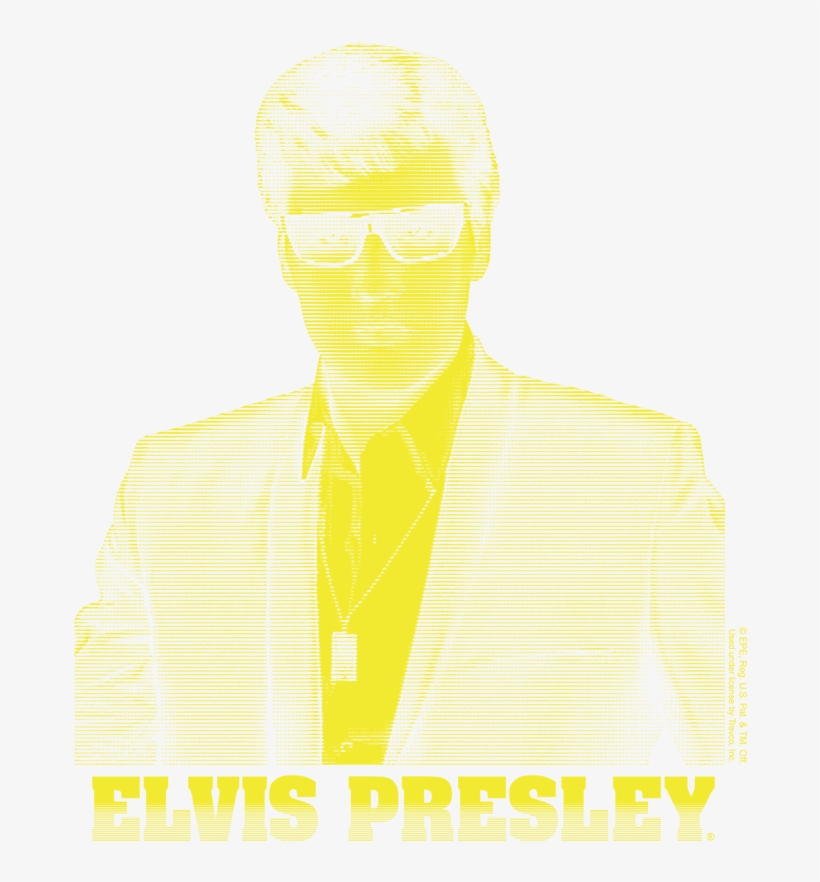 Elvis Presley Yellow Elvis Juniors T-shirt, transparent png #7123887