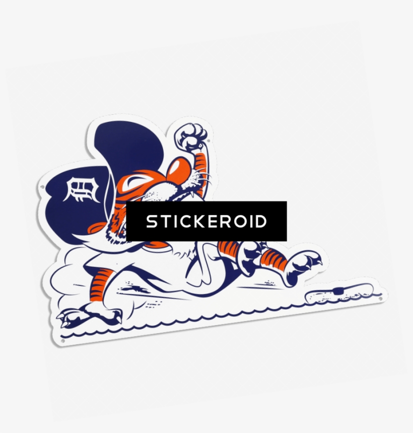 Detroit Tigers Sign Sticker, transparent png #7124551