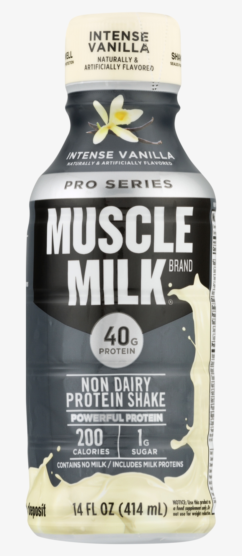 Muscle Milk Pro Series Protein Shake, Intense Vanilla,, transparent png #7125131