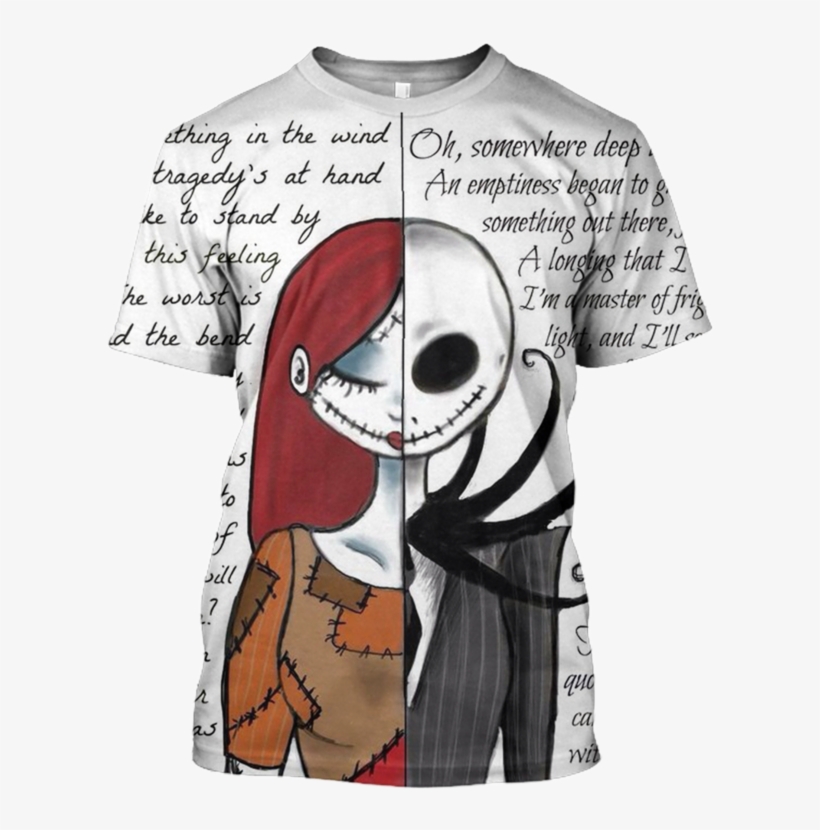3d Tim Burton Nightmare Before Christmas Poem Tshirt, transparent png #7127715