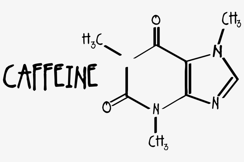 Caffeine Molecule Laptop Sticker, transparent png #7129846