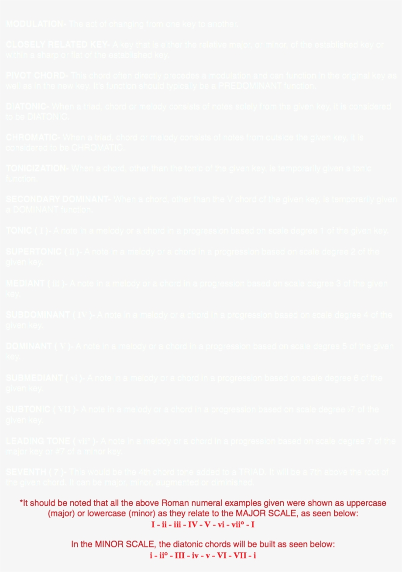 Key Words Modulation The Act Of Changing From One Key, transparent png #7133359