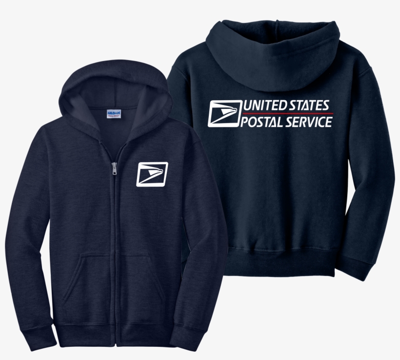 Usps Zip Up Hoodie United States Postal Services Us, transparent png #7134944