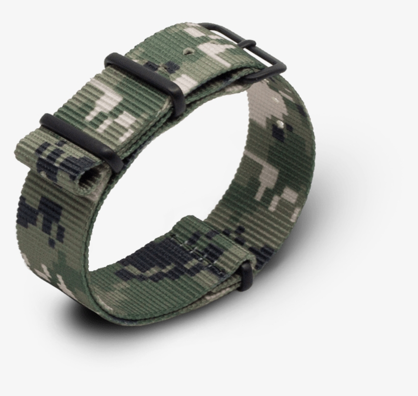 Nato Watch Strap In Digital Camo Print With Black Pvd, transparent png #7135729